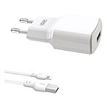     L73 EU 2.4A Single port charger with lightning cable...