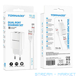    Tornado TD-25 2USB QC 3.0   USB Type-C...