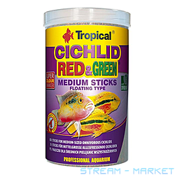       Tropical Cichlid Red and Green Medium Sticks...