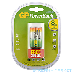  GP PowerBank U211 c USB 2 HR6 2700mah