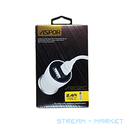    Aspor A902 2.4A 2USB Type-C 