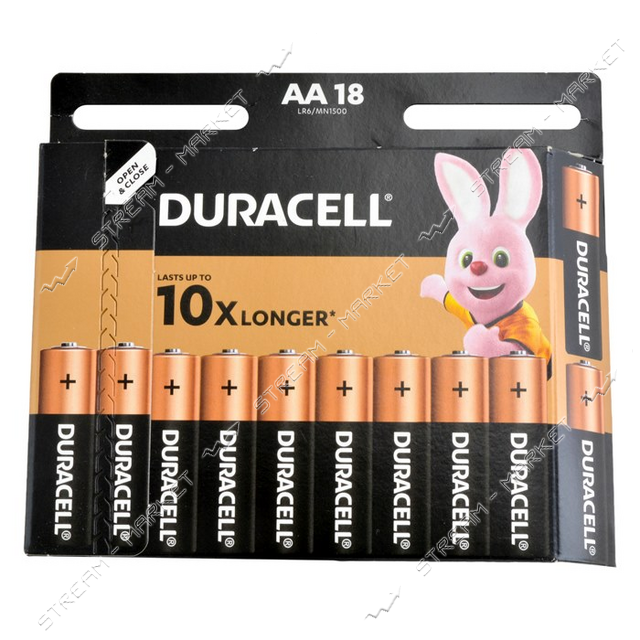  Duracell щелочная АА/LR06 пальчик 18шт коробка  оптом в .