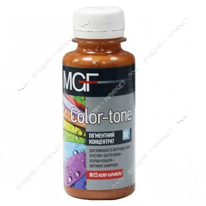 Пигмент для водоэмульсионной краски MGF Color-ton 23 100мл карамель