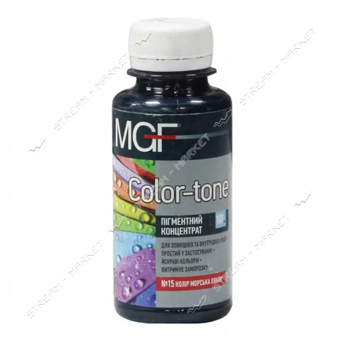 Пигмент для водоэмульсионной краски MGF Color-ton 15 100мл морская волна