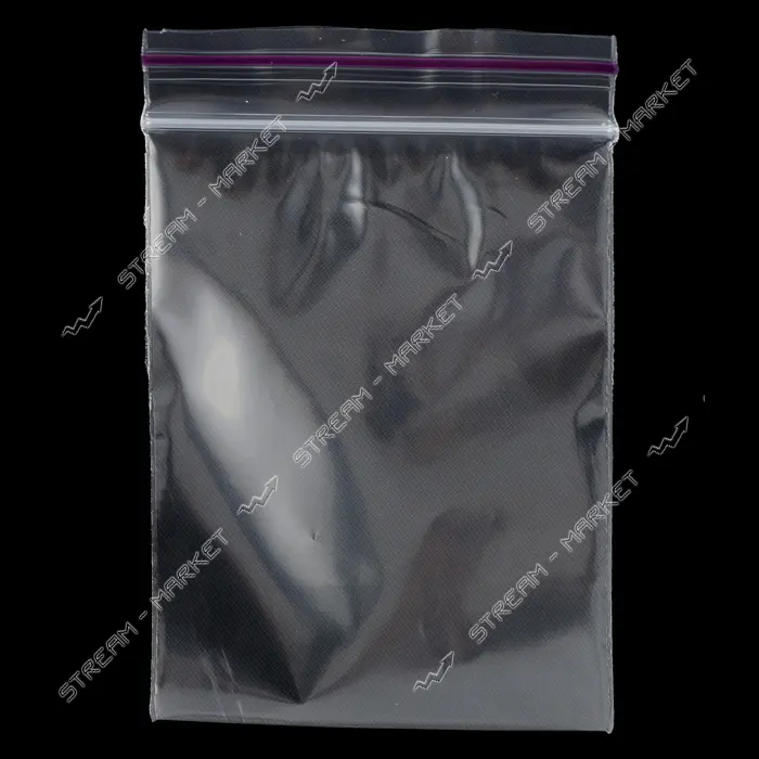 Пакет полиэтиленовый пищевой на защелке 50мкм 150х150мм 100шт