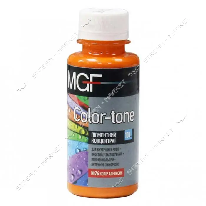 Пигмент для водоэмульсионной краски MGF Color-ton 26 100мл апельсин                                 