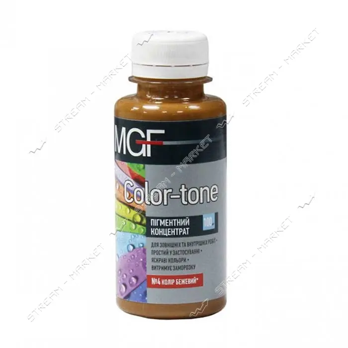 Пигмент для водоэмульсионной краски MGF Color-ton 4 100мл бежевый                                   