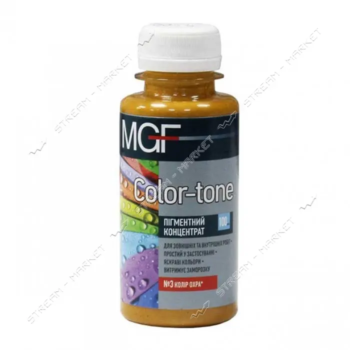 Пигмент для водоэмульсионной краски MGF Color-ton 3 100мл желто-коричневый
