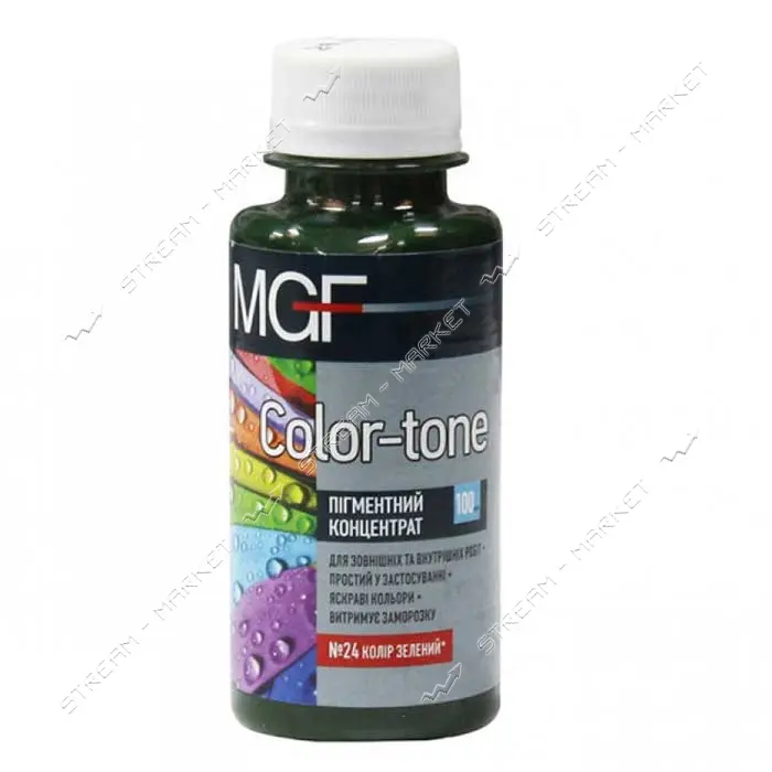 Пигмент для водоэмульсионной краски MGF Color-ton 24 100мл зеленый                                  