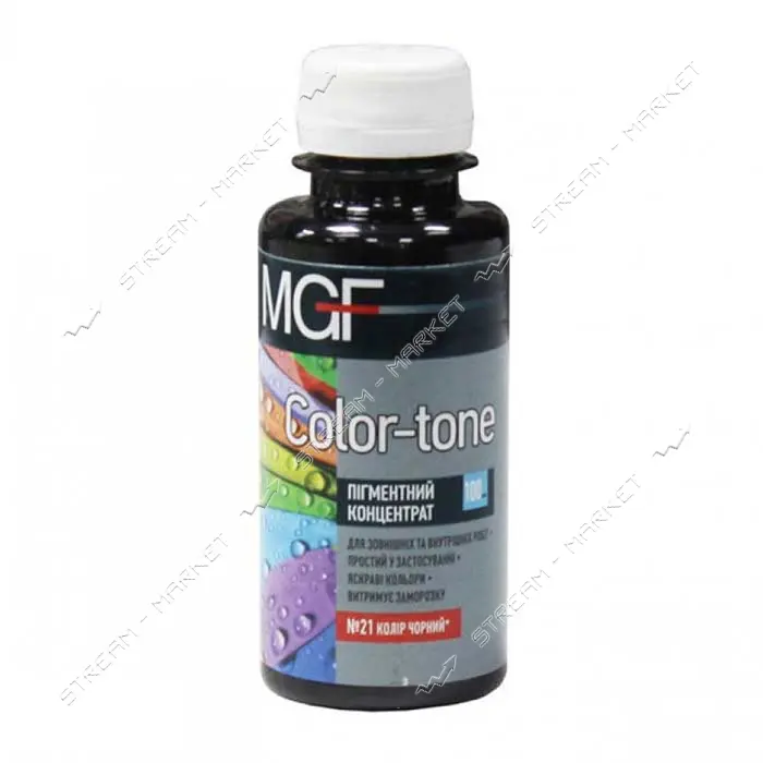 Пигмент для водоэмульсионной краски MGF Color-ton 21 100мл черный