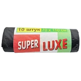 Пакет для мусора полиэтиленовый черный 120л Super Luxe 10шт                                         
