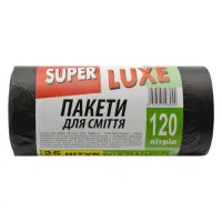 Пакет для мусора полиэтиленовый 120л Super Luxe 25шт                                                