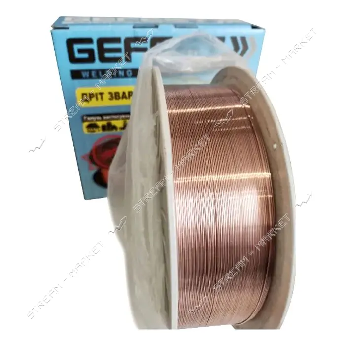 Проволока сварочная Gefest E71T-GS с флюсом d0.8мм 1кг Украина