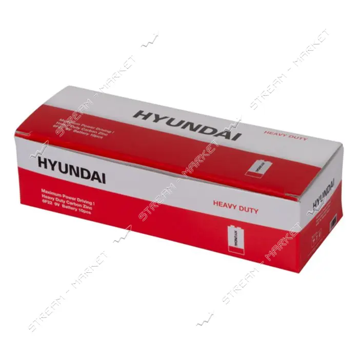Батарейка Hyundai солевая 6F22 Крона                                                                