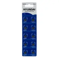 Батарейка Hyundai часовая щелочная AG4/177 круглая на блистере 10шт                                 