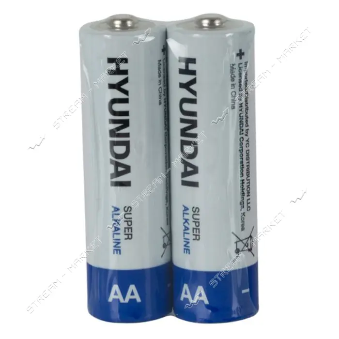 Батарейка Hyundai щелочная AА/LR06 пальчик 2шт
