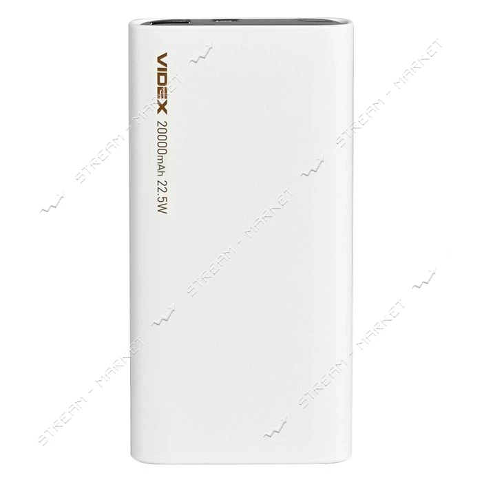 Портативное зарядное устройство Videx VPB-320 20000mAh 22.5W белый                                  