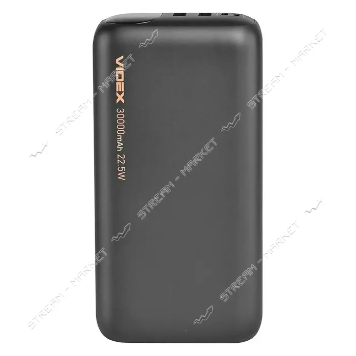 Портативное зарядное устройство Videx VPB-297 30000mAh 22.5W черный