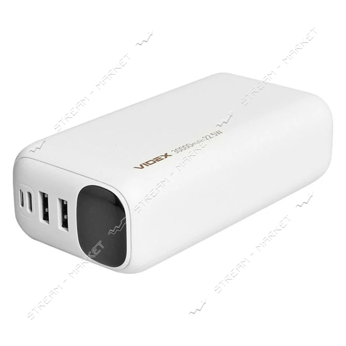 Портативное зарядное устройство Videx VPB-297 30000mAh 22.5W белый