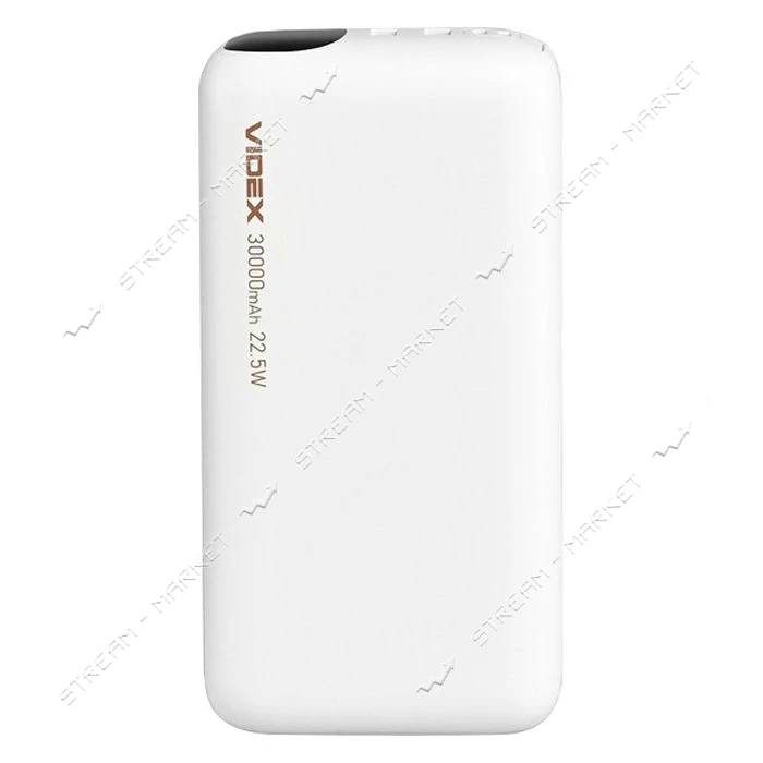 Портативное зарядное устройство Videx VPB-297 30000mAh 22.5W белый