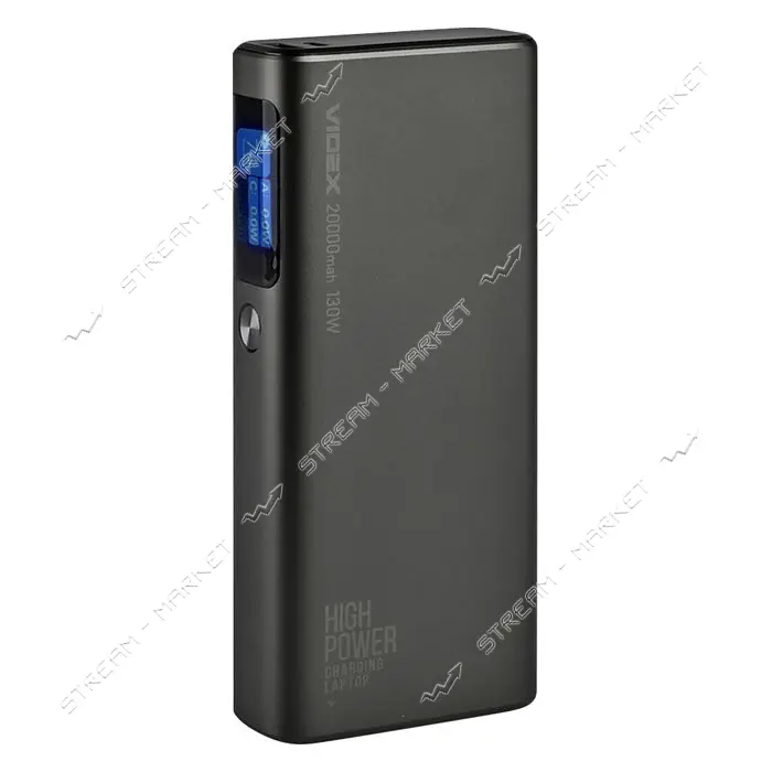 Портативное зарядное устройство Videx VPB-323 20000mAh PD100W черный