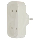Двойник SVT Electric SVT-7372 вертикальный без заземления 16А 250V белый                            