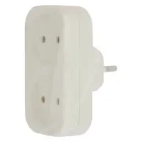 Двойник SVT Electric SVT-7372 вертикальный без заземления 16А 250V белый                            