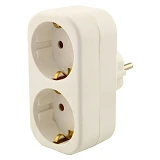 Двойник SVT Electric SVT-7382 вертикальный с заземлением 16А белый                                  