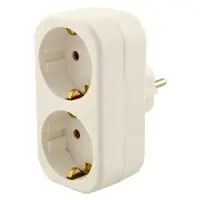 Двойник SVT Electric SVT-7382 вертикальный с заземлением 16А белый                                  