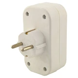Двойник SVT Electric SVT-7382 вертикальный с заземлением 16А белый                                  