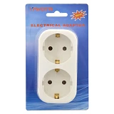 Двойник SVT Electric SVT-7382 вертикальный с заземлением 16А белый                                  