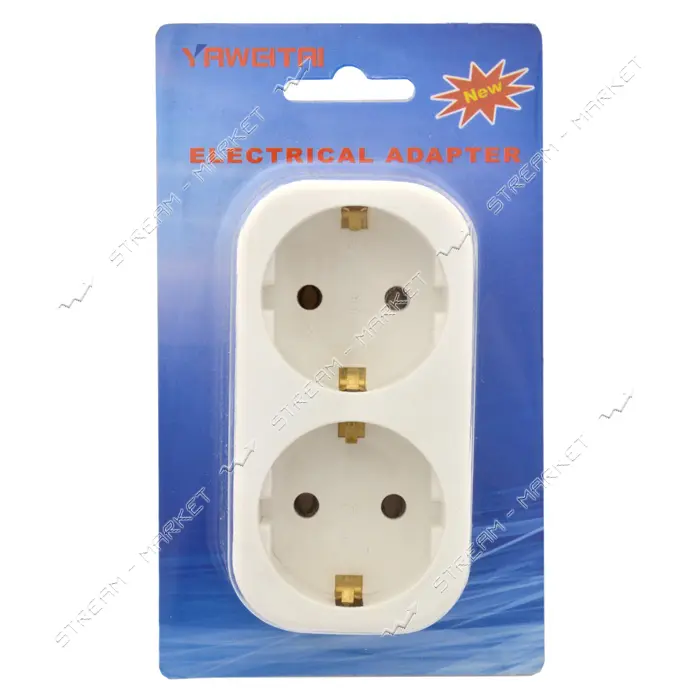 Двойник SVT Electric SVT-7382 вертикальный с заземлением 16А белый                                  