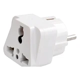 Переходник SVT Electric SVT-7312 английский с заземлением медь 10/16А 250V белый                    