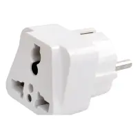 Переходник SVT Electric SVT-7312 английский с заземлением медь 10/16А 250V белый                    
