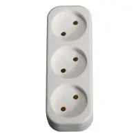 Тройник SVT Electric SVT-7373 вертикальный без заземления 16А 250V белый                            