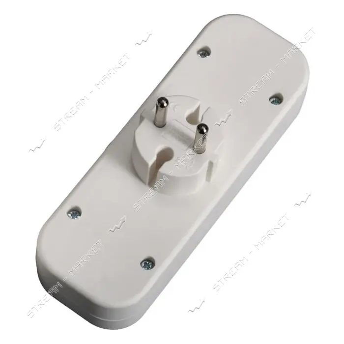 Тройник SVT Electric SVT-7373 вертикальный без заземления 16А 250V белый                            