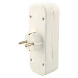 Тройник SVT Electric SVT-7383 вертикальный с заземлением 16А 250V белый