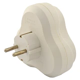 Тройник SVT Electric SVT-7356 сердечко с заземлением 10/16А 250V белый                              