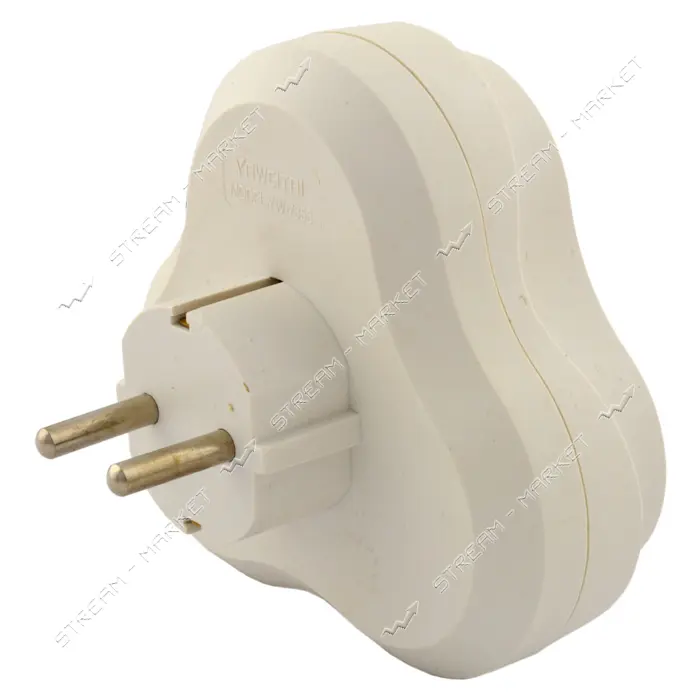 Тройник SVT Electric SVT-7356 сердечко с заземлением 10/16А 250V белый                              
