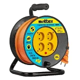 Удлинитель Svittex на катушке с термозащитой 25м 2х1.5мм2 оранжевый