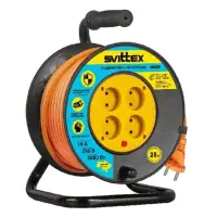 Удлинитель Svittex на катушке с термозащитой 40м 2х1.5мм2 оранжевый                                 