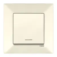 Выключатель Viko 0219 Meridian с подсветкой крем                                                    