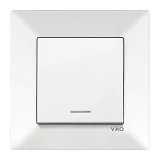 Выключатель Viko 0019 Meridian с подсветкой белый
