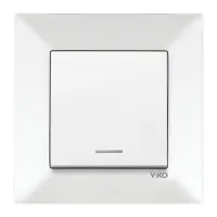 Выключатель Viko 0019 Meridian с подсветкой белый                                                   
