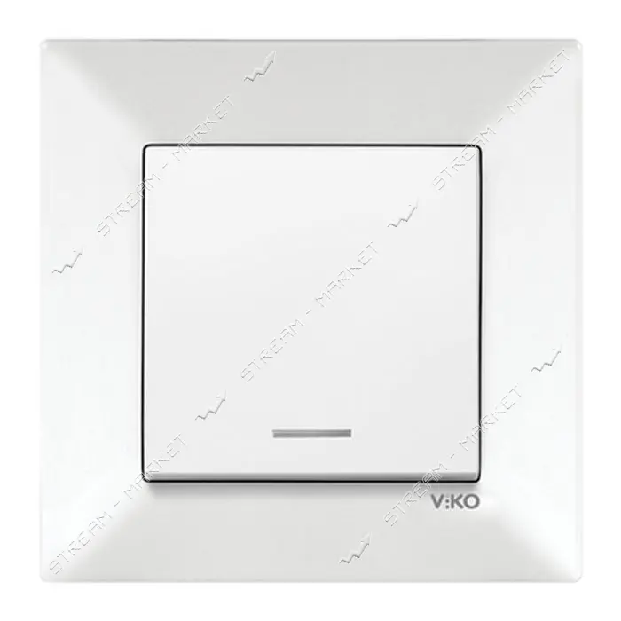 Выключатель Viko 0019 Meridian с подсветкой белый