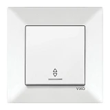 Выключатель проходной Viko 0063 Meridian с подсветкой белый