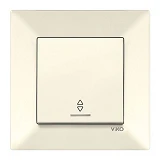 Выключатель проходной Viko 0263 Meridian с подсветкой крем