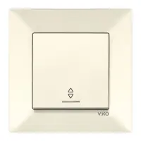 Выключатель проходной Viko 0263 Meridian с подсветкой крем                                          