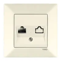 Розетка комп'ютерна Viko 0232 Meridian крем                                                         