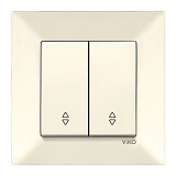 Выключатель двойной проходной Viko 0217 Meridian крем